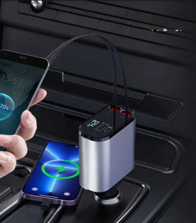 NEXNOVI: SmartReach Extendable Car Charger – Versatile Charging Solution